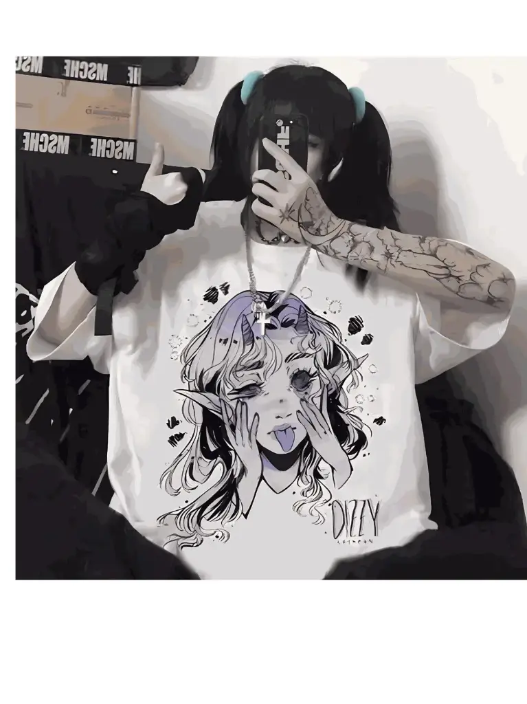 Printed White Oversized T-Shirt for Women(40% OFF)