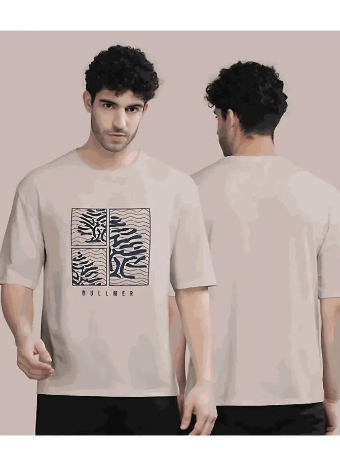 Men's Graphic Beige T-Shirt