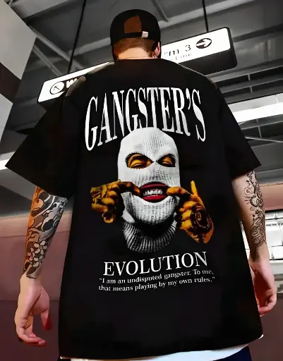 Oversized Gangster T-Shirt For Men(20% OFF)