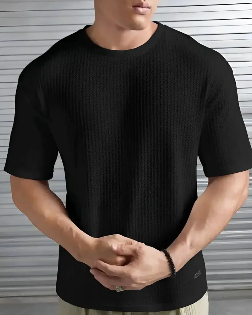 Regular Fit Men's Black T-Shirt