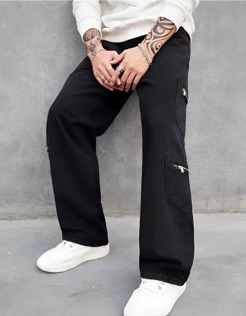 Men's Black Cargo/Jeans(10% OFF)