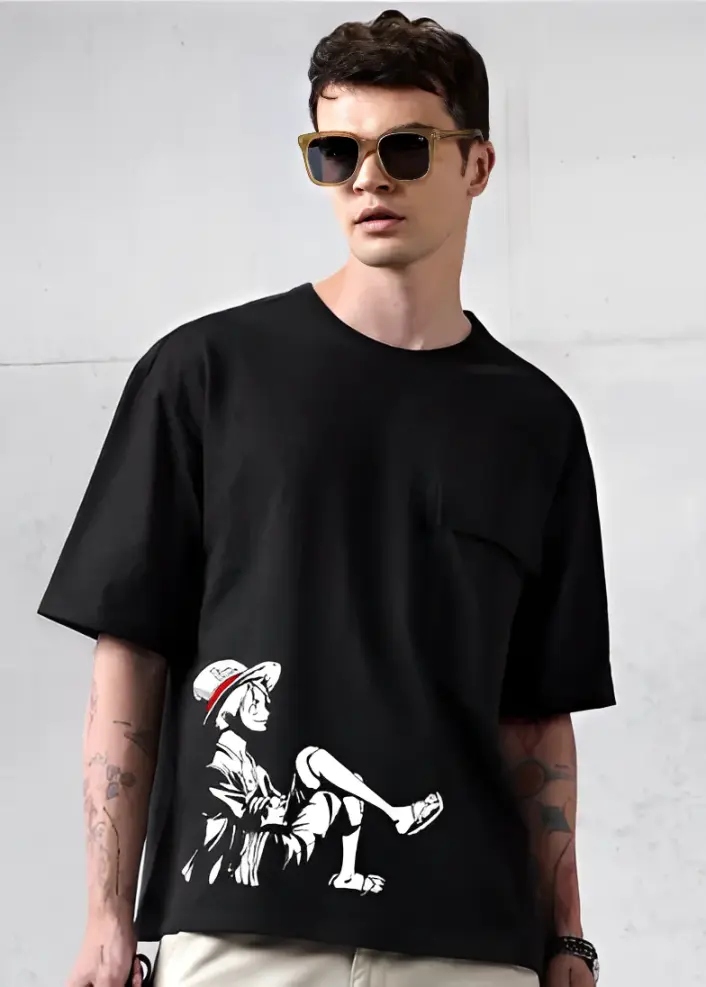 Luffy Oversized Printed Men's T-Shirt(20% OFF)