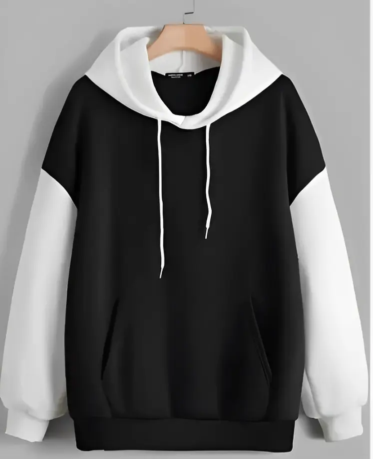 Black and White Hoodie for Women