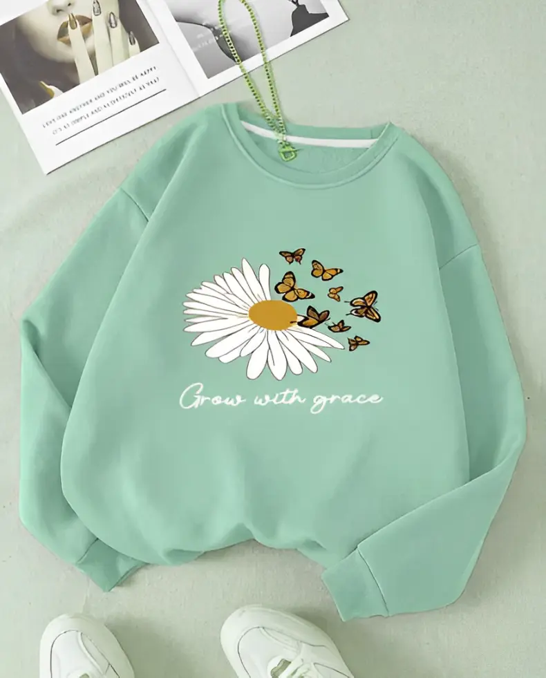 Green Sweatshirt for Women