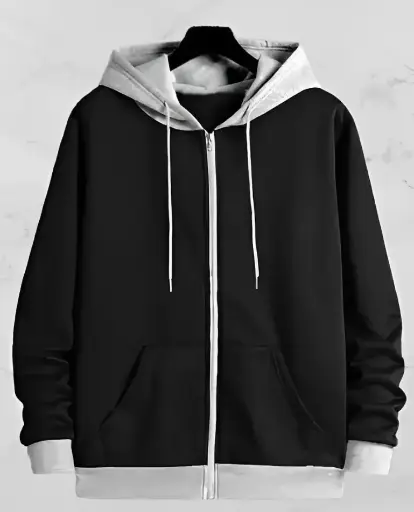 Black and Grey Hoodie for Men