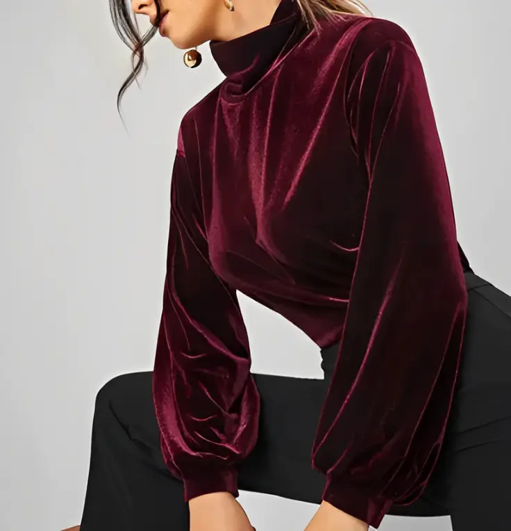 ﻿Red Velvet Sweater for Women﻿