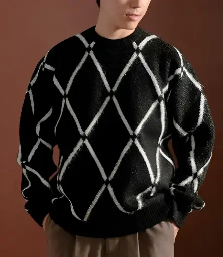 Black Classic Sweater for Men