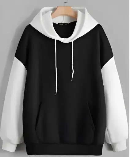 Black and White Hoodie for Women